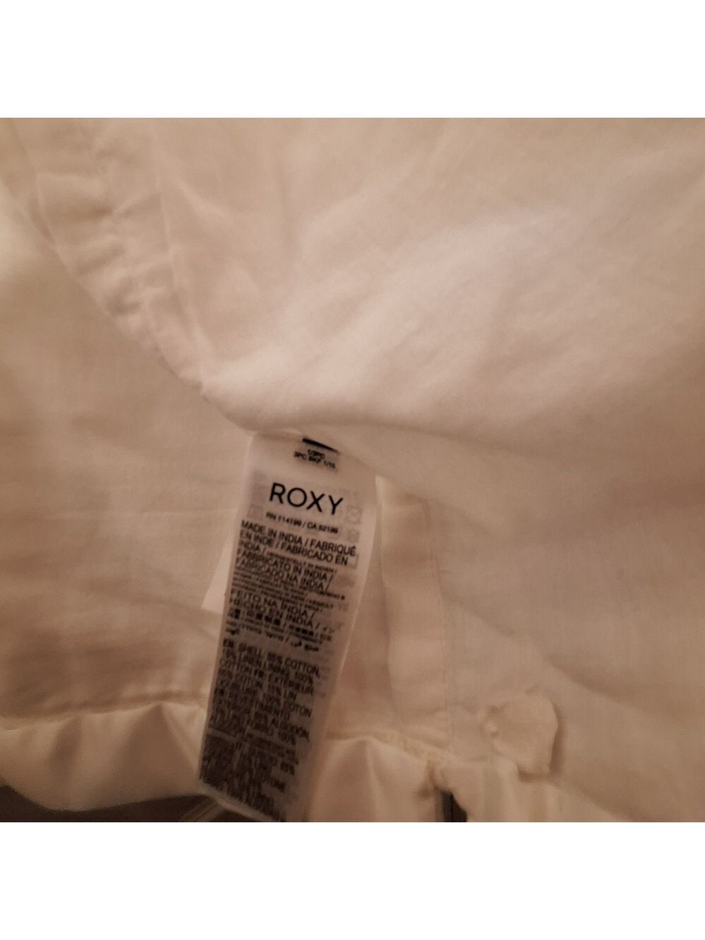 Roxy White Cropped Sleeveless Blouse XL - Picture 4 of 4